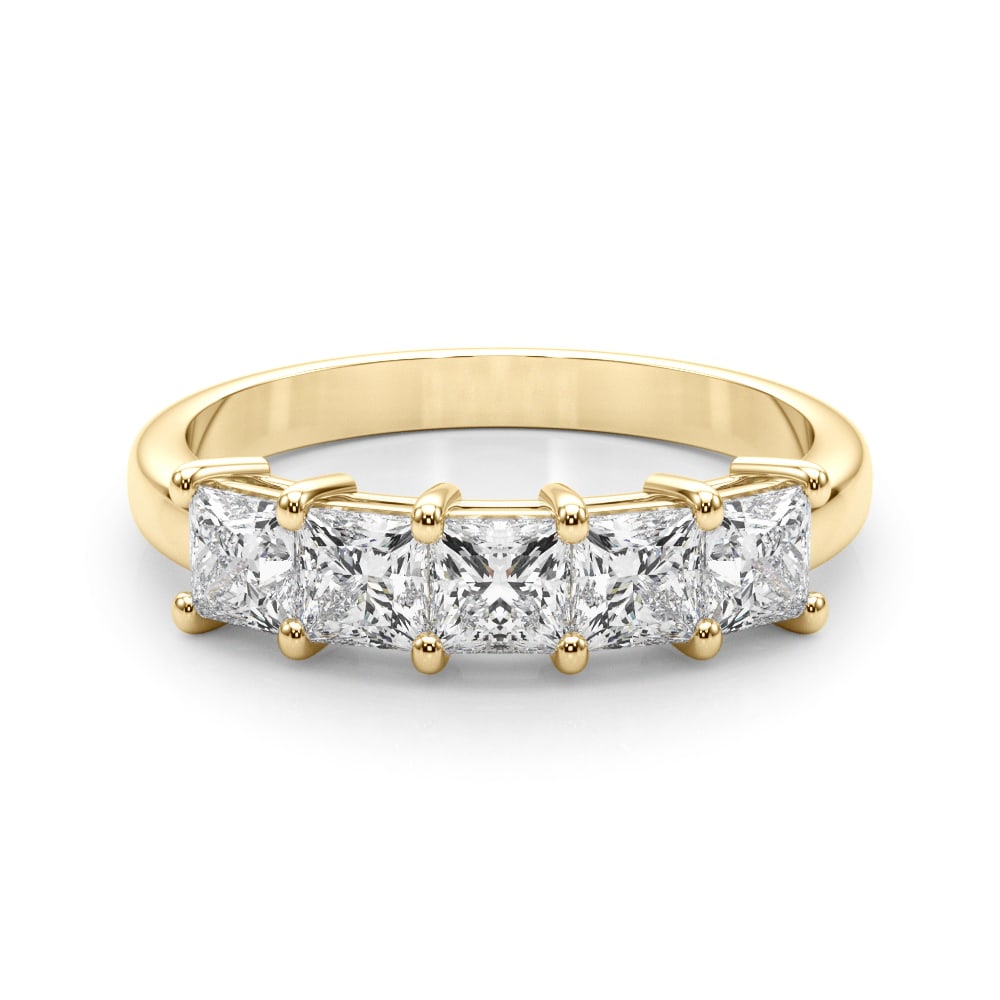14K Yellow Gold 7/8 ct tw Fancy Shape Diamond Wedding Ring
