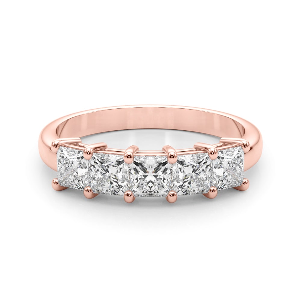 14K Rose Gold 7/8 ct tw Fancy Shape Diamond Wedding Ring