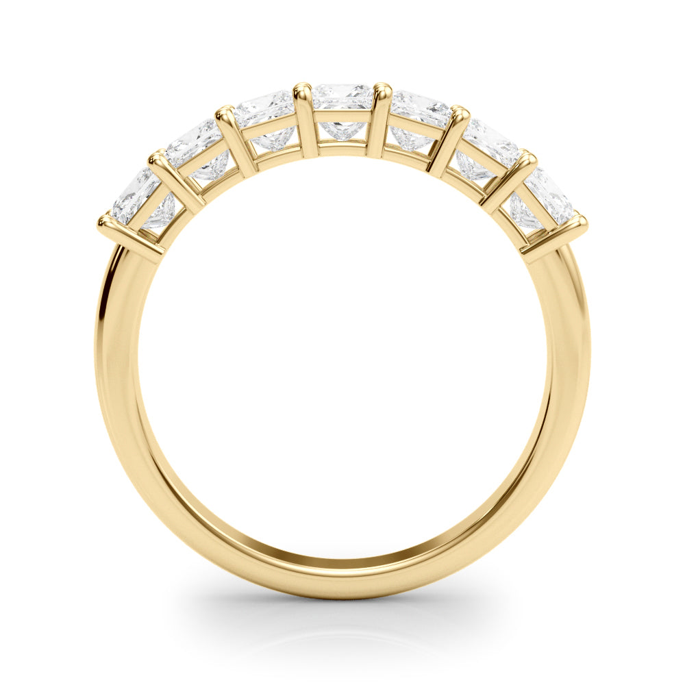 14K Yellow Gold Square Diamond Wedding Ring