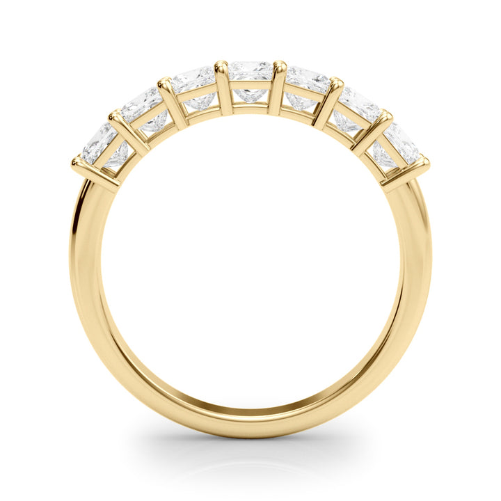 14K Yellow Gold Square Diamond Wedding Ring