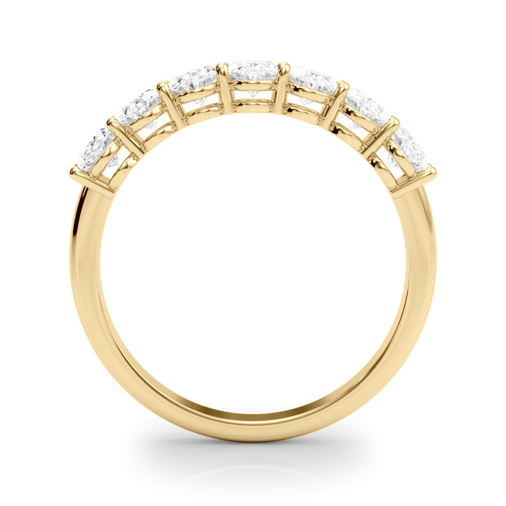 18K Yellow Gold Oval Diamond Wedding Ring