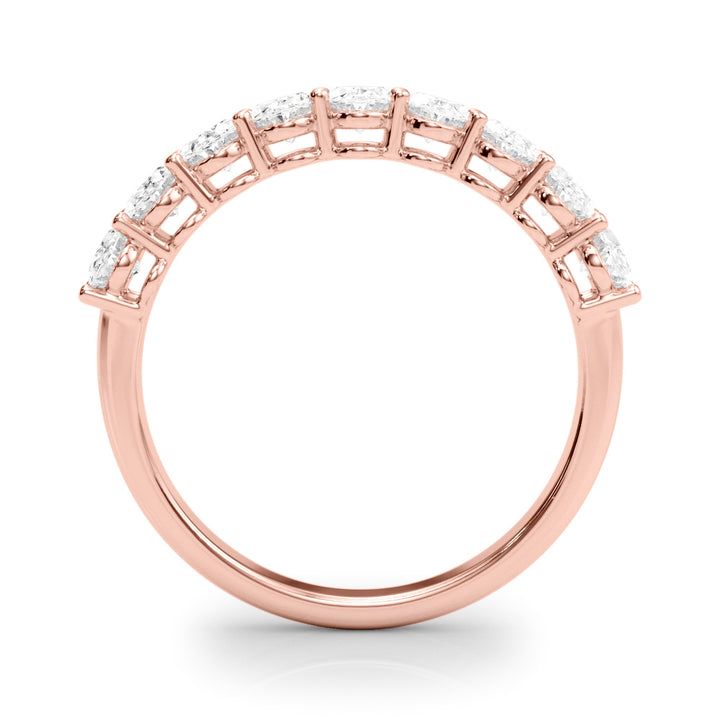 14K Rose Gold Oval Diamond Wedding Ring