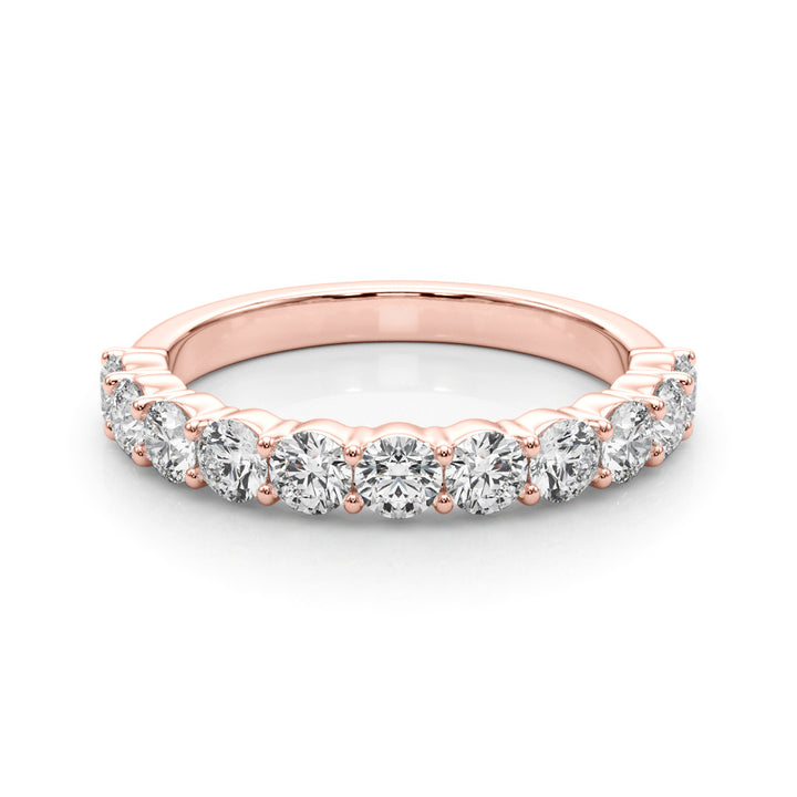 14K Rose Gold 1 CT Diamond Wedding Band