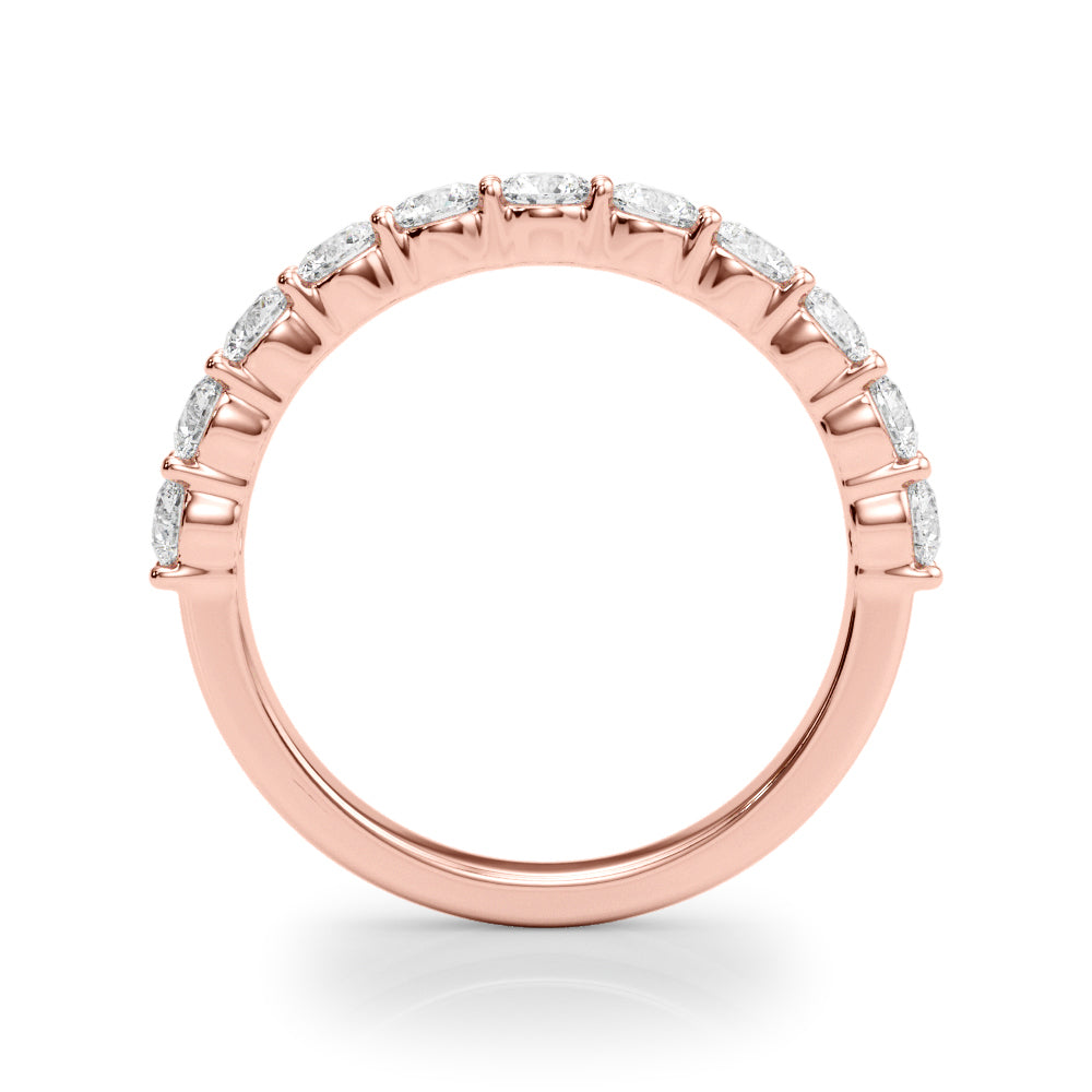 14K Rose Gold 1 CT Diamond Wedding Band
