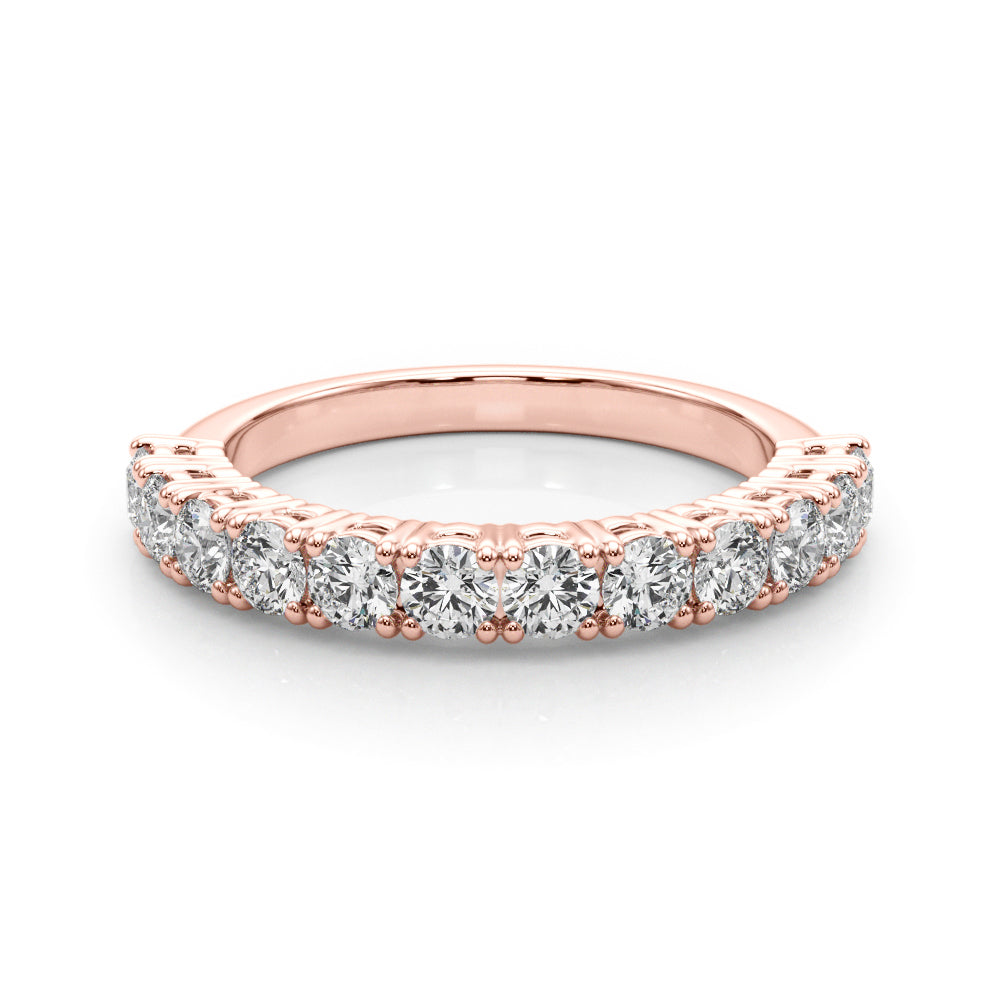 1 CT TW Rose Gold Diamond Wedding Band