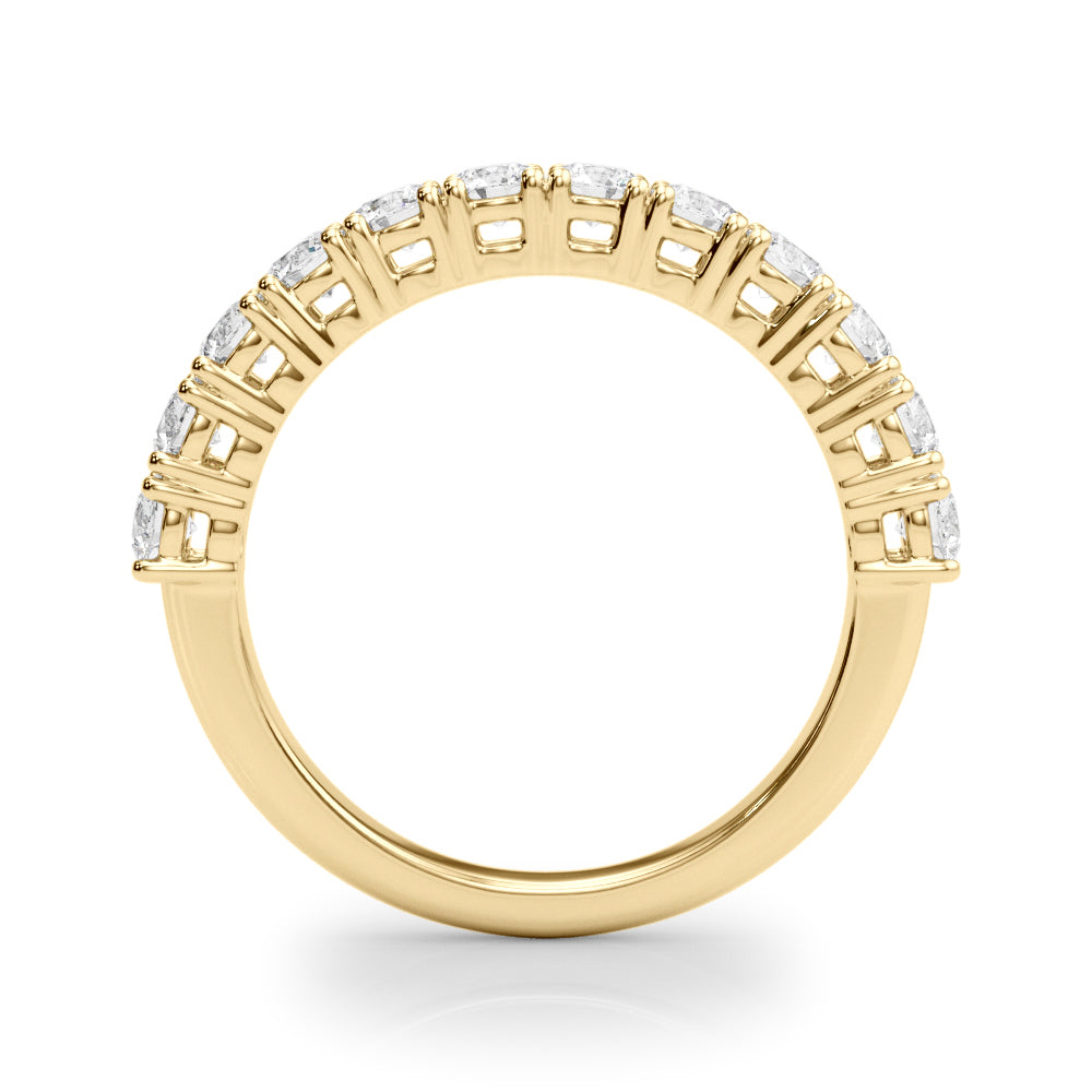 18K Yellow Gold Multi-Diamond Wedding Band