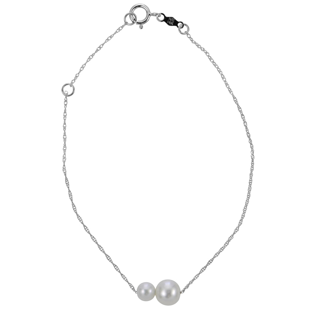 14KT White Gold Freshwater Pearl Bracelet