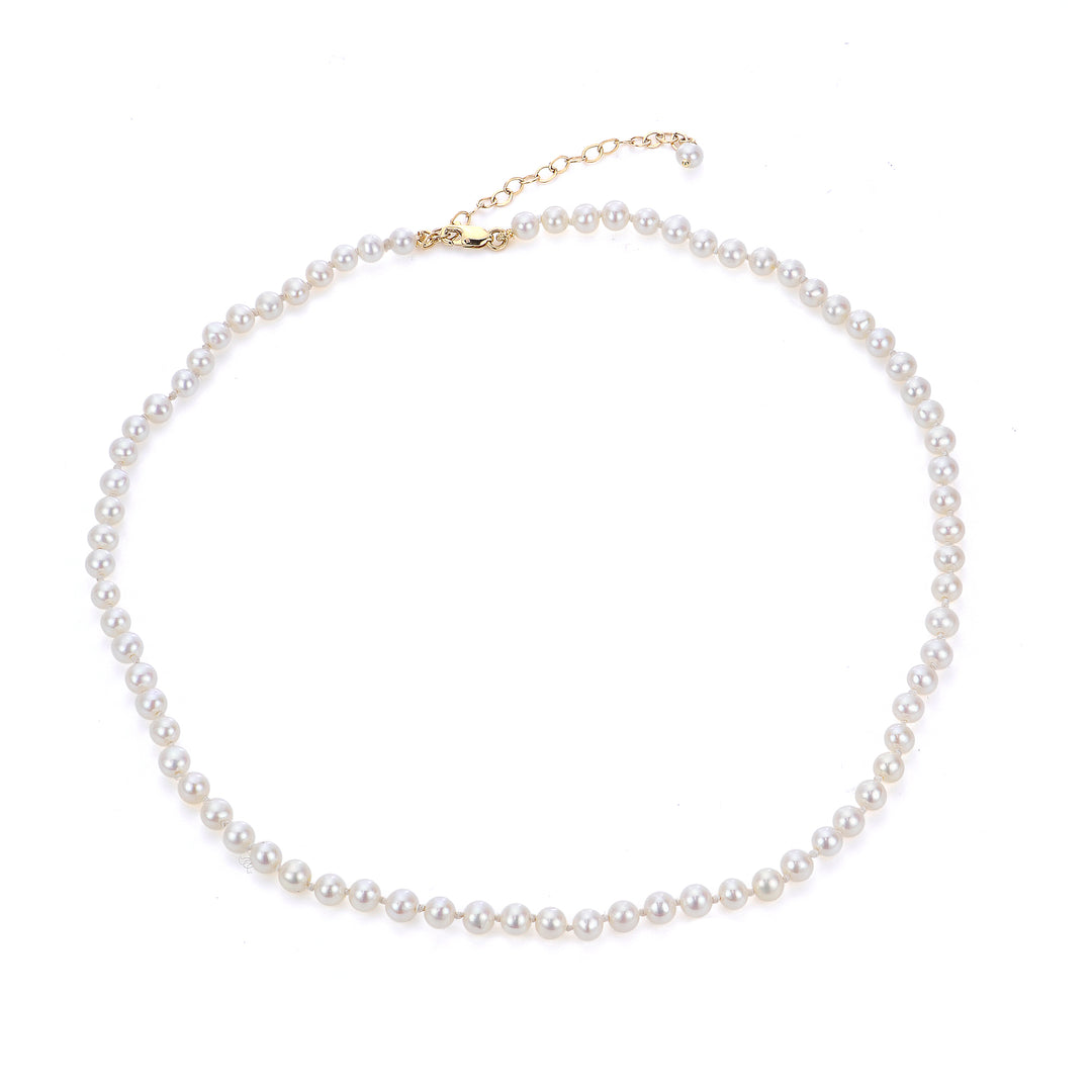 Childrens 14KT Yellow Gold Freshwater Pearl Necklace