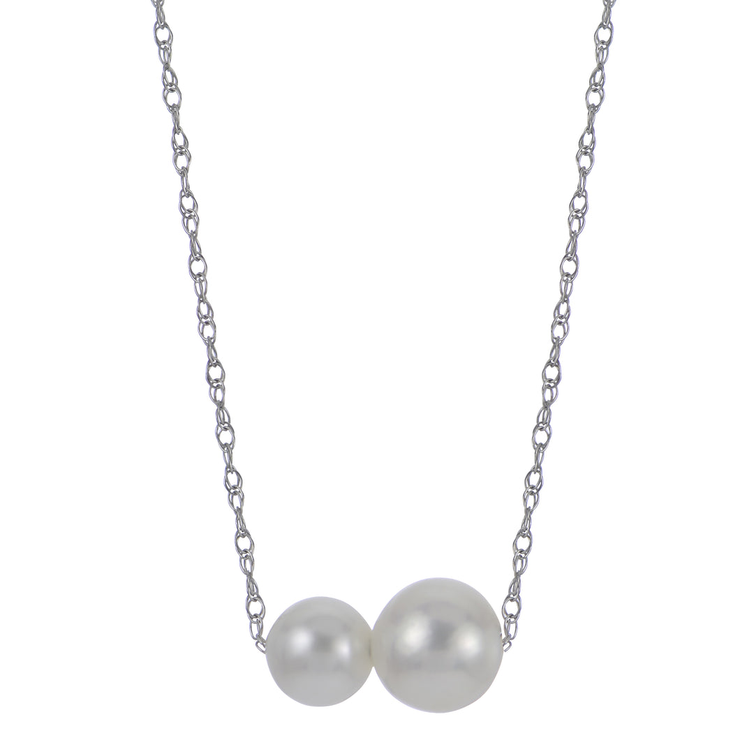 14KT White Gold Freshwater Pearl Necklace