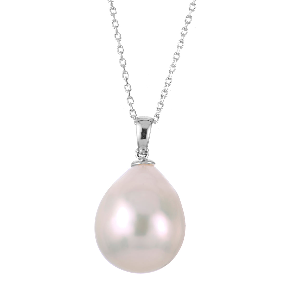 14KT White Gold Freshwater Pearl Pendant