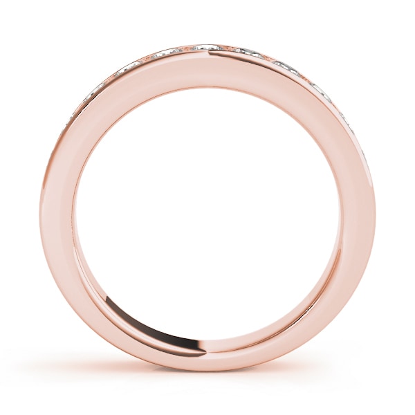 18K Rose Gold 1/5 ct tw Diamond Wedding Ring