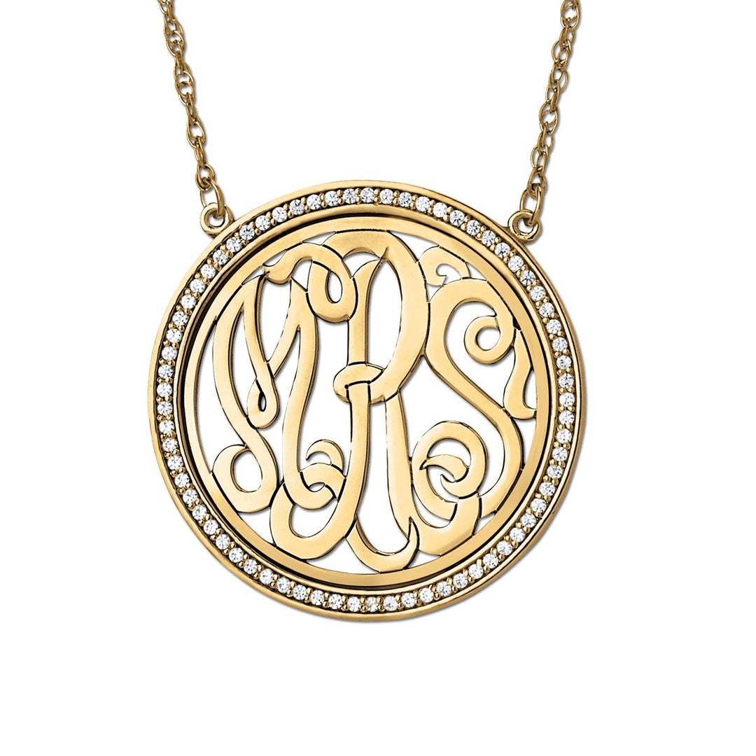 14K White Gold Multi-Diamond Fashion Pendant
